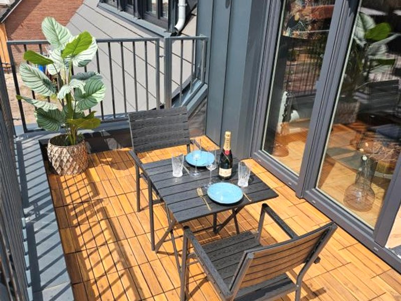 EcoCube 2 Haren - Sonnenbalkon, Badewanne, Waschmaschineの写真