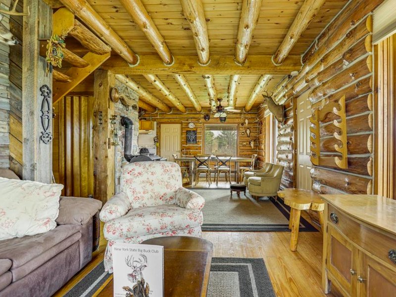 Log Cabin with Pond and Trail Access in Almond!の写真